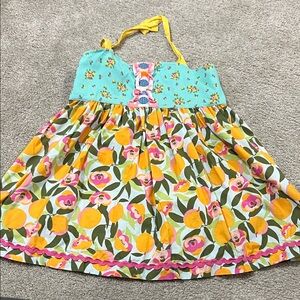 Floral Kids Matilda Jane shirt with Yellow and Blue Accents